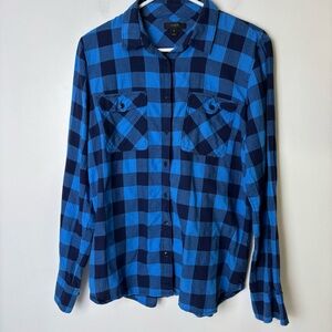 J. Crew Blue Checkered Shirt